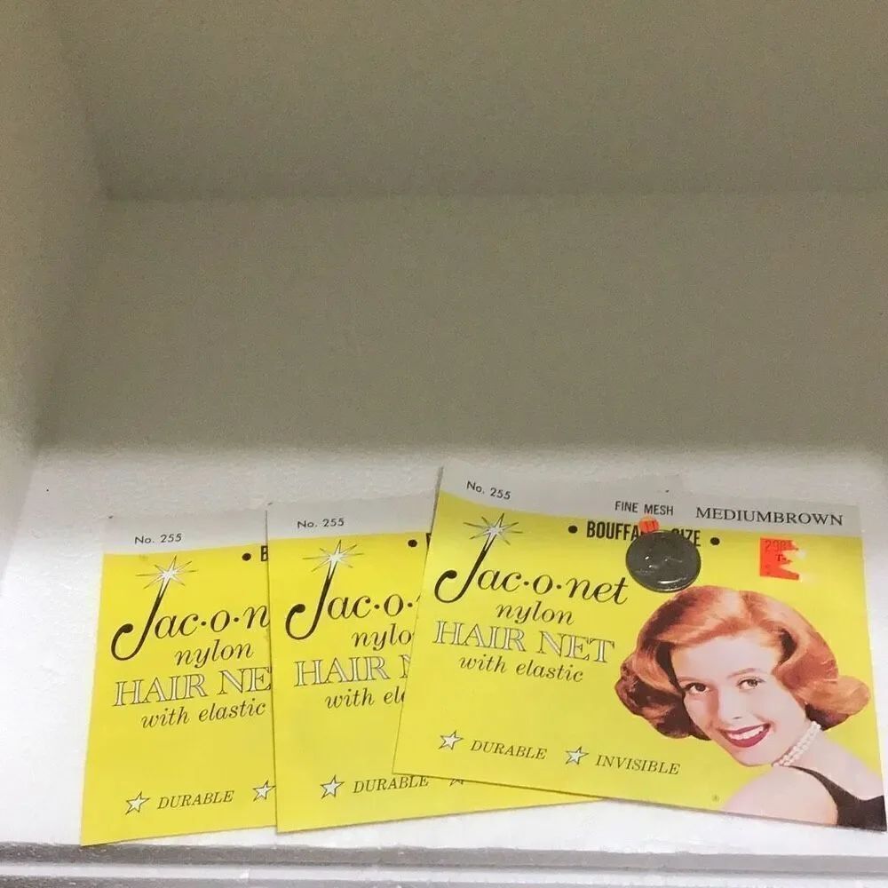 Set of 3 vintage jay-co-net Buffant hairnets